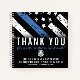 警察退職記念日ブルーラインゲストブック ノートブック