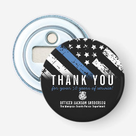 警察退職記念日ブルーラインフラッグ 栓抜き