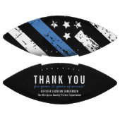 警察退職記念日ブルーライン国旗 アメリカンフットボール (パネル)