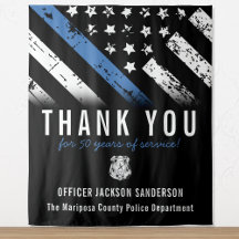 警察退職記念日ブルーライン国旗