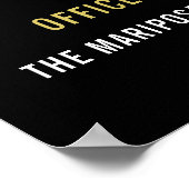 警察退職記念日ブルーライン国旗 ポスター (角)