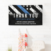 警察退職記念日ブルーライン国旗 横断幕 (インサイチュ)