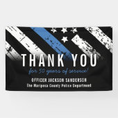 警察退職記念日ブルーライン国旗 横断幕 (横)