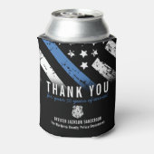 警察退職記念日ブルーライン国旗 缶クーラー (缶裏面)