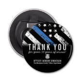 警察退職記念日ブルーライン従業員 栓抜き (正面)