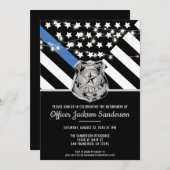 警察退職記念法執行官 招待状 (正面/裏面)