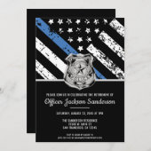 警察退職記念法執行機関の旗 招待状 (正面/裏面)