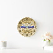 警察退職金ゴールドカスタム ラウンド壁時計 (ホーム)