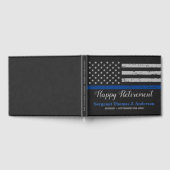 警察退職革薄いブルーラインパーティー ゲストブック (全面)