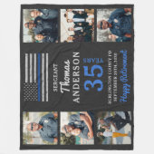 警察退職6写真法執行官 フリースブランケット (正面)