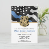 警察退職 薄い青い線 法執行機関 招待状 (スタンド正面)