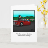 警察週間おもしろいグリーティングカード カード (黄色い花)