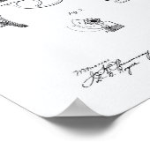 警察銃1881特許アート – ホワイト紙 ポスター (角)