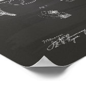 警察銃1881特許アート – Chalkboard ポスター (角)