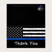 警察鑑賞薄パーソナライズされたい青い線 名刺 (外部フラット)