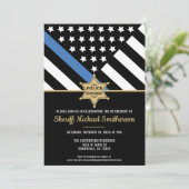 警察長引退 薄い青い線の旗 招待状 (スタンド正面)