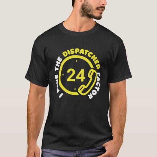 警察電話薄型イエローライン緊急金ゴールドDisp Tシャツ (正面)
