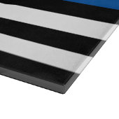 警察青い線のアメリカンフラグ名 カッティングボード (角)