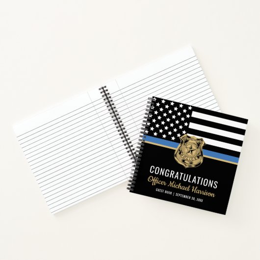 警察青線おめでとうございます卒業式ゲスト ノートブック (内部)