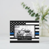 警察青線アメリカ国旗写真 シーズンポストカード (スタンド正面)