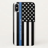 警察青線アメリカ国旗担当官名 Case-Mate iPhoneケース (裏面)