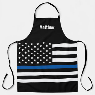警察青線アメリカ国旗 エプロン