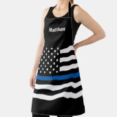 警察青線アメリカ国旗 エプロン (インサイチュ)