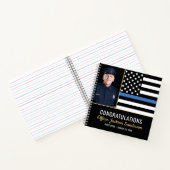 警察青線フラッグ写真リタイアゲストブック ノートブック (内部)