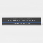 警察青線モノグラシンプルム名 デスクネームプレート (正面)