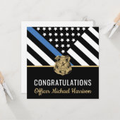 警察青色旗卒業 カード (正面/裏面インサイチュ)