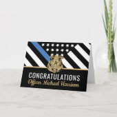 警察青色旗卒業 カード (正面)