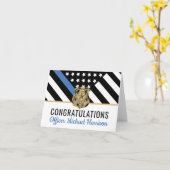 警察青色旗卒業 カード (黄色い花)