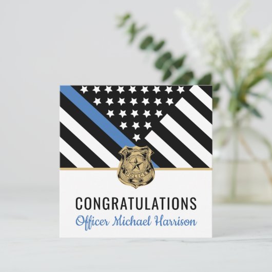 警察青色旗卒業 カード (スタンド正面)