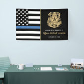 警察青色旗卒業 横断幕 (トレードショー)