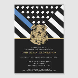 警察青色旗法執行卒業 マグネット招待状