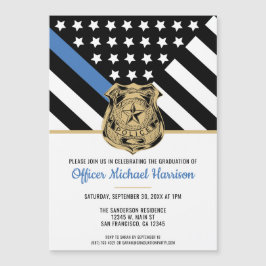 警察青色旗法執行卒業 マグネット招待状