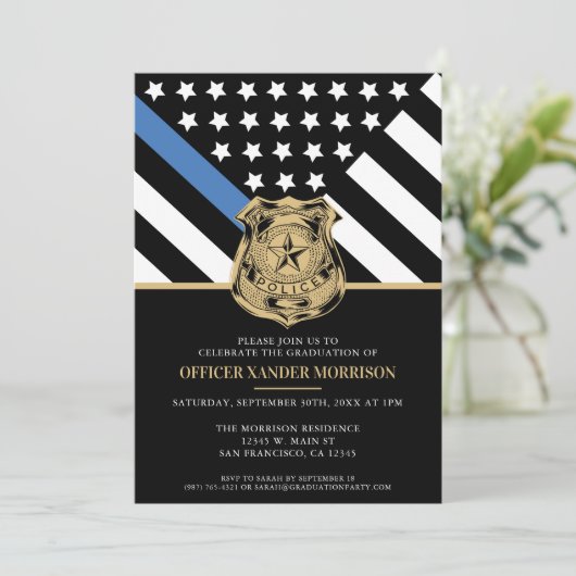 警察青色旗法執行卒業 招待状 (スタンド正面)