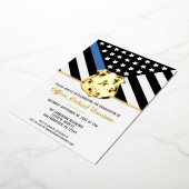 警察青色旗法執行卒業 箔招待状 (回転した状態)