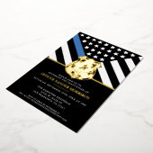 警察青色旗法執行卒業 箔招待状 (回転した状態)