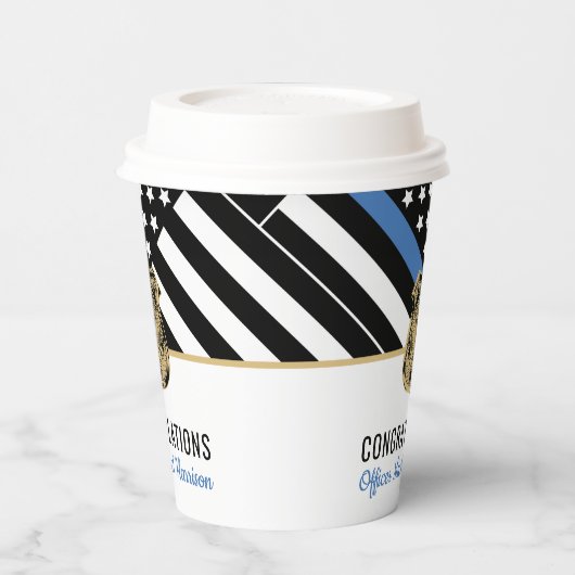 警察青色旗法執行卒業 紙コップ (左)