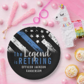 警察青色旗法執行退職 ペーパープレート (パーティー)