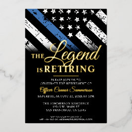 警察青色旗法執行退職 箔招待状