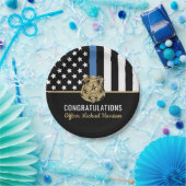 警察青色旗艦士官学校卒業 ペーパープレート (パーティー)