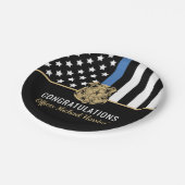 警察青色旗艦士官学校卒業 ペーパープレート (アングル)