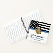 警察青色線フラッグおめでとう卒業ゲスト ノートブック (内部)