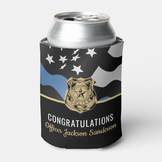 警察青色線法執行退職パーティー 缶クーラー (缶正面)