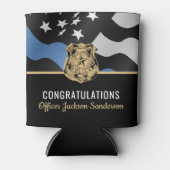 警察青色線法執行退職パーティー 缶クーラー (正面)