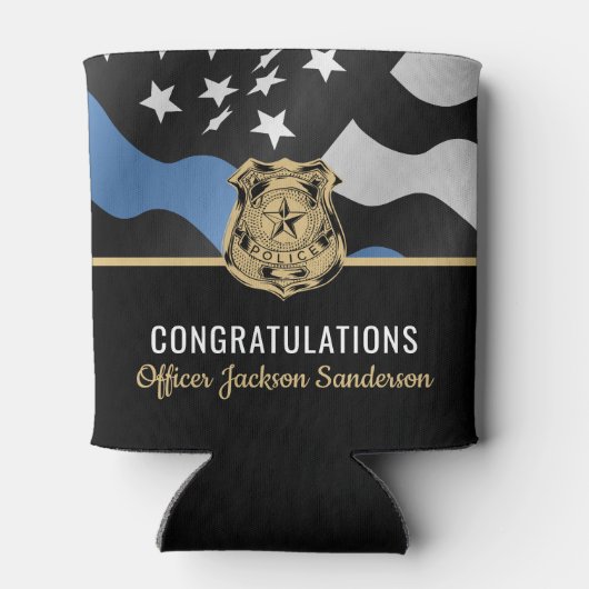 警察青色線法執行退職パーティー 缶クーラー (裏面)