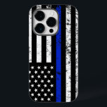警察風の動揺してアメリカ国旗 Case-Mate iPhone 14 PROケース<br><div class="desc">警察と法執行機関の細い青い線の人気がある旗を特徴とする法執行主体の電話事件。</div>