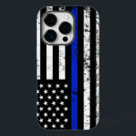 警察風の動揺してアメリカ国旗 Case-Mate iPhone 14 PROケース<br><div class="desc">警察と法執行機関の細い青い線の人気がある旗を特徴とする法執行主体の電話事件。</div>